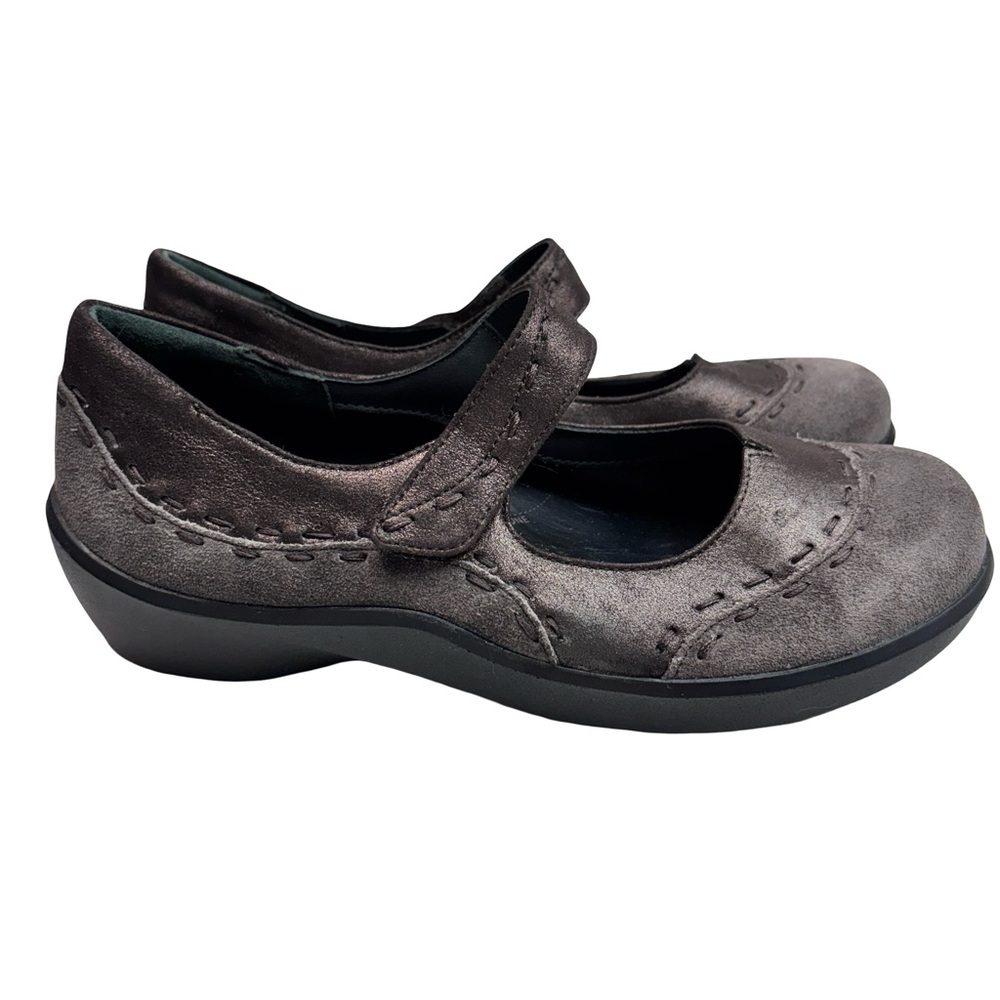 Ziera Women's Brown Bronze Suede Gummibear Mary Jane Shoe Sz 39